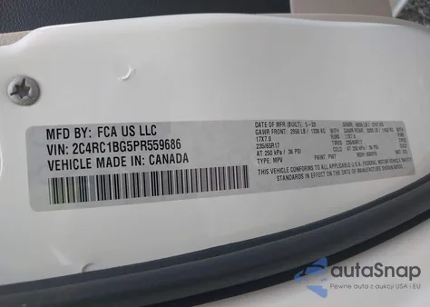 2023 Chrysler Pacifica Touring L from USA, damaged, VIN 2C4RC1BG5PR559686